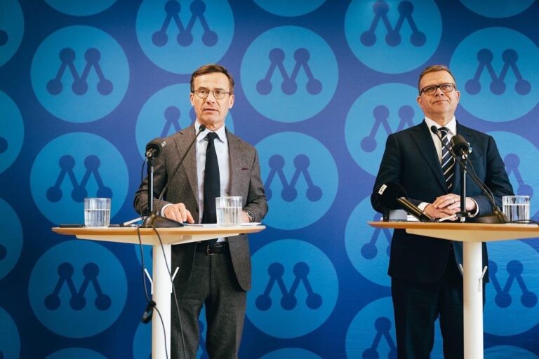 Ulf Kristersson ja Petteri Orpo. Kuvaaja: Josefine Anjou